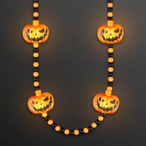 LED Jack O' Lantern Halloween Beads