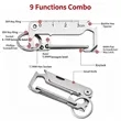 9-in-1 Stainless Steel Keychain Multi-Tool for EDC | https://www.bestnamebadges.com