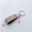 Blank Leather Metal Keychain for Laser Engraving | https://www.bestnamebadges.com