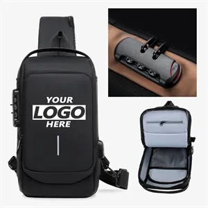 Multi Use Anti-Theft Chest Backpack USB Charging Port Lock