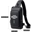 Multi Use Anti-Theft Chest Backpack USB Charging Port Lock | https://www.bestnamebadges.com