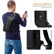 Multi Use Anti-Theft Chest Backpack USB Charging Port Lock | https://www.bestnamebadges.com