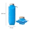 Portable Silicone Foldable Water Bottle | https://www.bestnamebadges.com