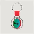 Spinning Medal Round Color Accent PU Metal Keychain Gift | https://www.bestnamebadges.com