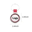 Spinning Medal Round Color Accent PU Metal Keychain Gift | https://www.bestnamebadges.com