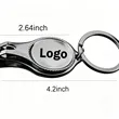 Nail Clipper Bottle Opener Keychain Promo Silver Alloy | https://www.bestnamebadges.com