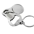 Nail Clipper Bottle Opener Keychain Promo Silver Alloy | https://www.bestnamebadges.com