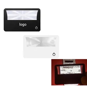 Slim LED Magnifier Card for Small Print Reading