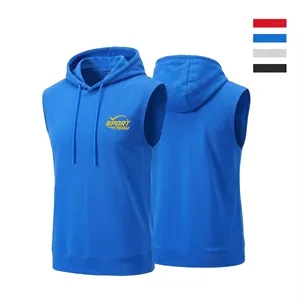 Cotton Sleeveless Activewear Gym Hoodie