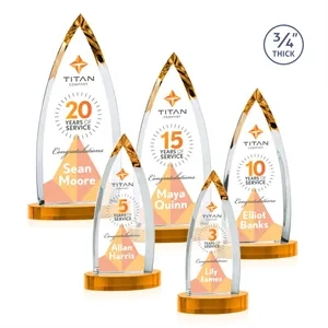 Shildon VividPrint™ Award on Alberton Base - Amber