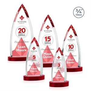 Shildon VividPrint™ Award on Alberton Base - Red