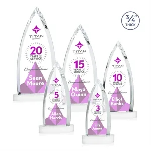 Shildon VividPrint™ Award on Alberton Base - White