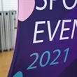 S Shaped Fabric Banner Stand | https://www.bestnamebadges.com