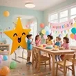 Star Shaped Backdrop | https://www.bestnamebadges.com