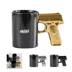 12 oz Pistol Shaped Handle Ceramic Mug