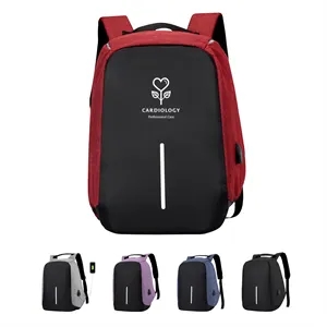 Large Capacity Backpack With Reflective Stripe