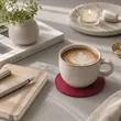 4" Round PU Leather Coaster For Drinks | https://www.bestnamebadges.com