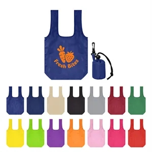 14"x23" Polyester Foldable Shopping Bag W/ Storage Pouch