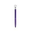 Retractable Black Ink Metal Ballpoint Pen W/ Pearl Top | https://www.bestnamebadges.com