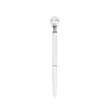 Retractable Black Ink Metal Ballpoint Pen W/ Pearl Top | https://www.bestnamebadges.com