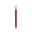 Retractable Black Ink Metal Ballpoint Pen W/ Pearl Top | https://www.bestnamebadges.com