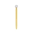 Retractable Black Ink Metal Ballpoint Pen W/ Pearl Top | https://www.bestnamebadges.com