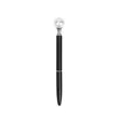 Retractable Black Ink Metal Ballpoint Pen W/ Pearl Top | https://www.bestnamebadges.com