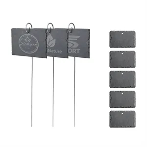 Natural Slate Plant Label Garden Signs W/ Stake
