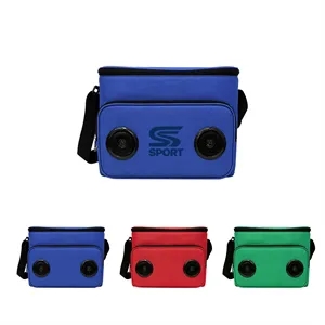 Outdoor Soft Insulated Cooler Lunch Bag W/ Bluetooth Speaker