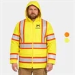 PORTWEST® Waterproof Hi-Vis X Back Contrast Tape Rain Jacket | https://www.bestnamebadges.com