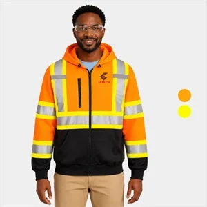 PORTWEST® Hi-Vis X Back Contrast Tape Zipped UV Hoodie