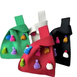 Christmas Santa Gifts Cute Knitted Bags