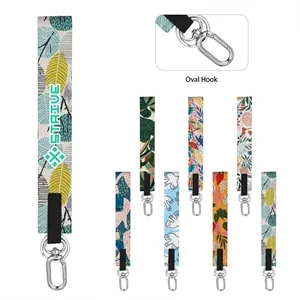 1 1/4" Polyester Wrist Lanyard Keychain Strap W/ Key ring