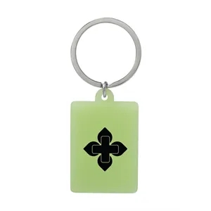 Eco Silicone Glow in the Dark Keychains - Rectangle