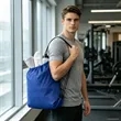 Medium Size 210D Polyester Rainbow Drawstring Bag 16.9"x14" | https://www.bestnamebadges.com