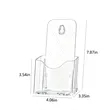 Slanted-Back Transparent Acrylic Brochure Display Stand | https://www.bestnamebadges.com