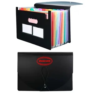 High-Capacity Accordion-Style Colored-Divider File Organizer