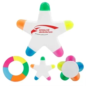 5-In-1 Multi-Shape Multi-Color Multifunctional Highlighter