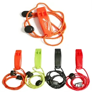 Clip-On Dual-Frequency High-Decibel Whistle W/ Lanyard
