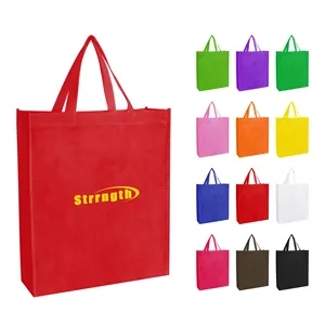 80G Non Woven Reusable Grocery Tote Bag W/ Gusset