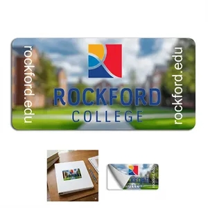 4" x 2" Rectangle Full Color Removable 6 Mil Kiss-Cut Sticke