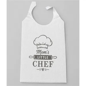 1 Color Adult Disposable Extra Long Paper Bibs w/ Ties