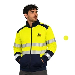 Hi Vis Class 3 Segmented Tape Safety Jacket w/ Pocket
