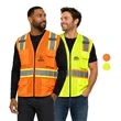 Hi-Vis Class 2 Reflective Safety Mesh Zipper Vest 6 Pockets | https://www.bestnamebadges.com
