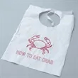 Poly Backed Paper Crab Bibs With Tie Closures | https://www.bestnamebadges.com