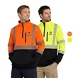Segmented Tape Color Block Hi Vis Class 3 Safety 1/4 Zipper | https://www.bestnamebadges.com