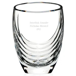 MARIO CIONI Siena Clear Crystal Vase | https://www.bestnamebadges.com