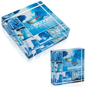 JAFFA® Square Acrylic Paperweight | https://www.bestnamebadges.com