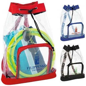 Good Value™ Clear Cinch Backpack | https://www.bestnamebadges.com