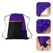 Two Tone Sport Drawstring Backpack Multi Pocket | https://www.bestnamebadges.com